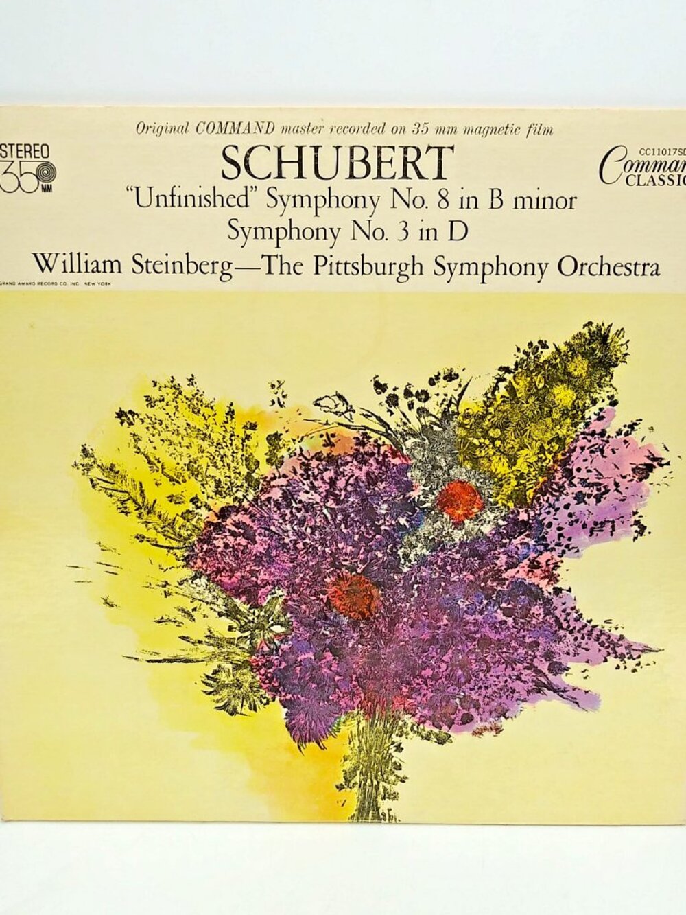 Schubert Symphony No. 8 & Symphony No. 3 William Steinberg 12" vinyl LP record